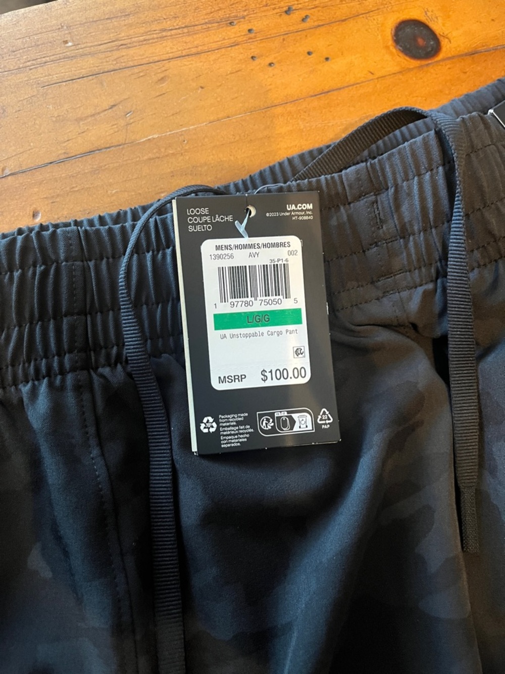 Under Armour Black Camo Unstoppable Cargo Pants size L - Picture 2 of 4